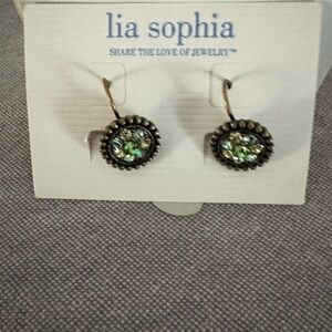 Lia Sophia Green Gemstone Earrings